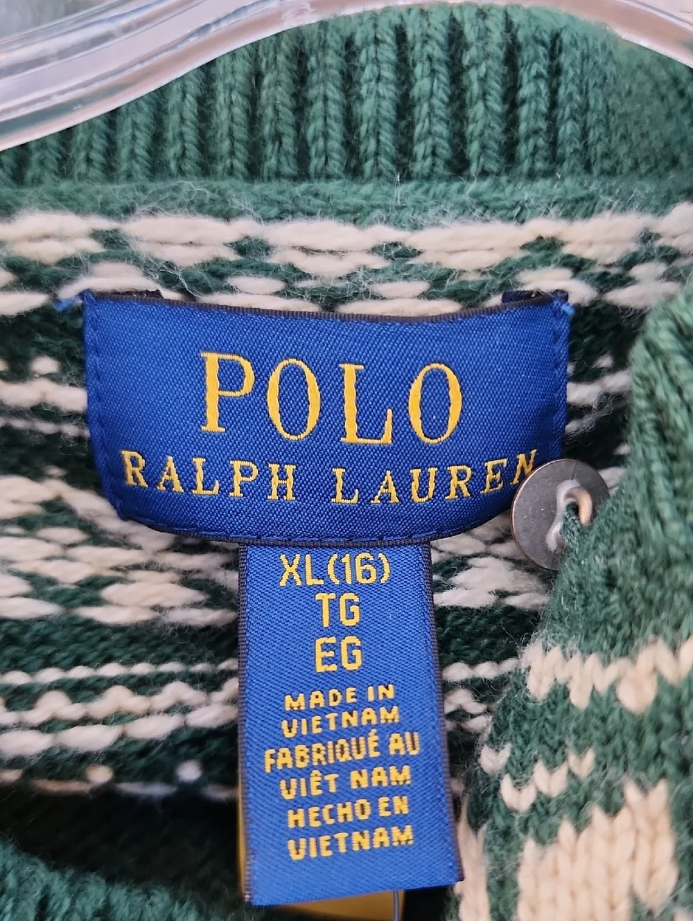 Polo Ralph Lauren Fair Isle Reindeer Cotton-Blend Cardigan